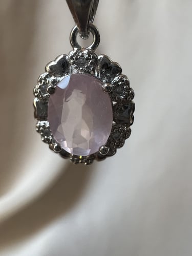 سلسال روز كوارتز فضة 925