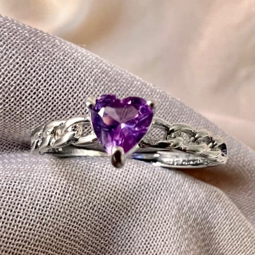 خاتم حجر Alexanderite طبيعي