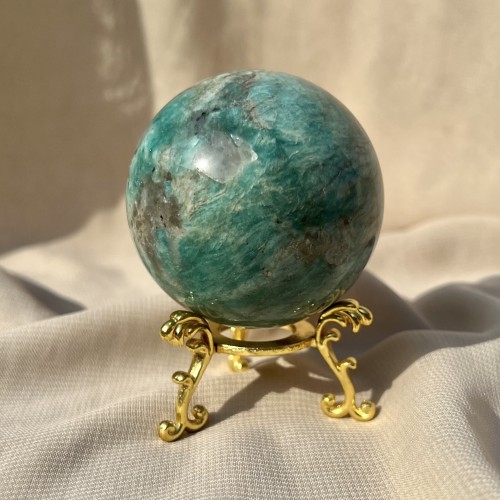 بلورة امازونايت وسموكي كوارتز