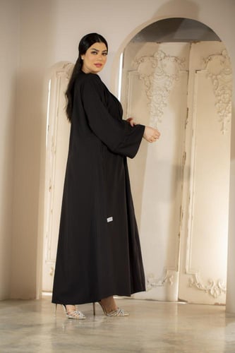 عباية اسود بجيوب شك