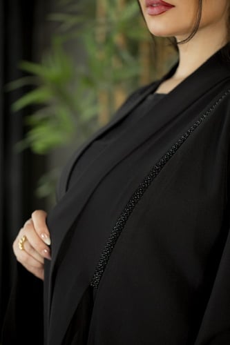 عباية كريب اسود بشك اسود