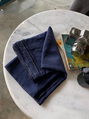 طرحة كحلي بطرف نحاسي