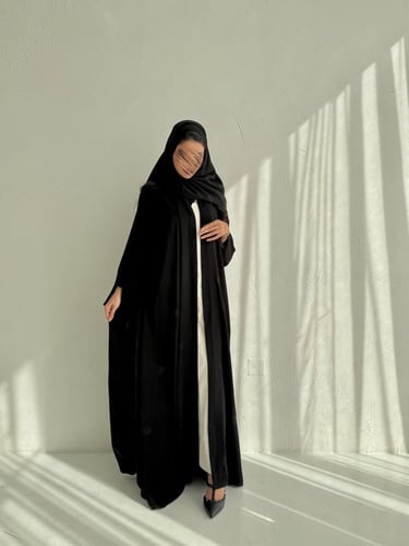 عباية دبل كلوش بتطريز منثور