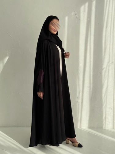 دبل كلوش تطريز على الكم بورد موف