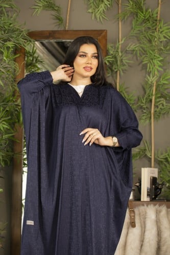 عباية كحلي حرير نص بشت