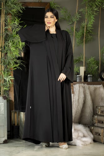 عباية كريب اسود بشك اسود