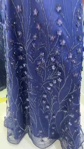 فستان سهرة مشغول كامل LB-314