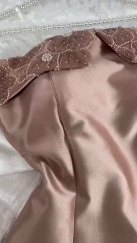 فستان تفتة لون لحمي 1116-11