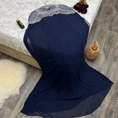 فستان شيفون مطعم بالكرستالHD203