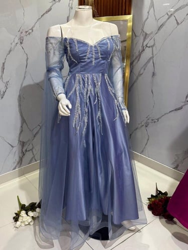 فستان سهرة صدرية مشغول LB-311