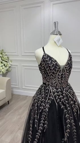 فستان شغل اسود صدرية 1211-11