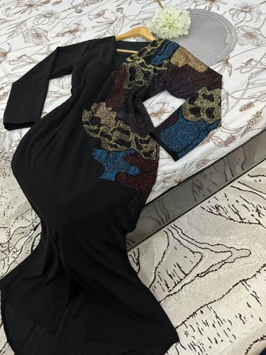 فستان سهرة فصوص كريب LB-308