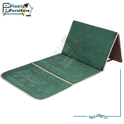 سجادة صلاة قابلة للطي مع مسند ظهر وجيب لحمل الأغرا...