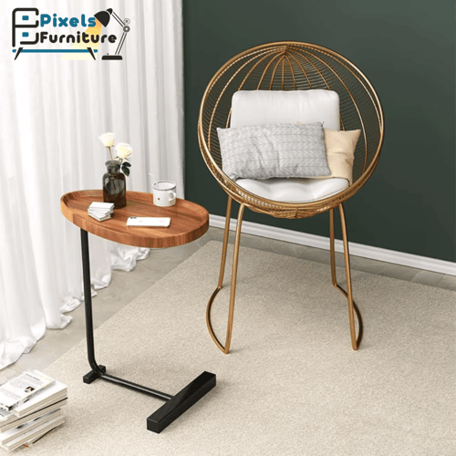 طاولة جانبية من بكسل الأثاث على شكل C للأريكة والس...