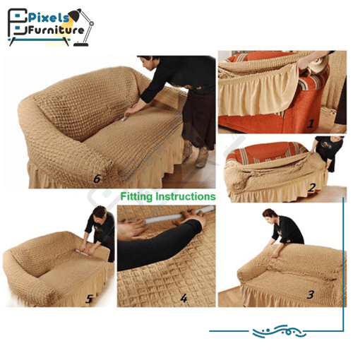 غطاء كنبة مفردة قابل للتمدد والإزالة من بكسل الأثا...