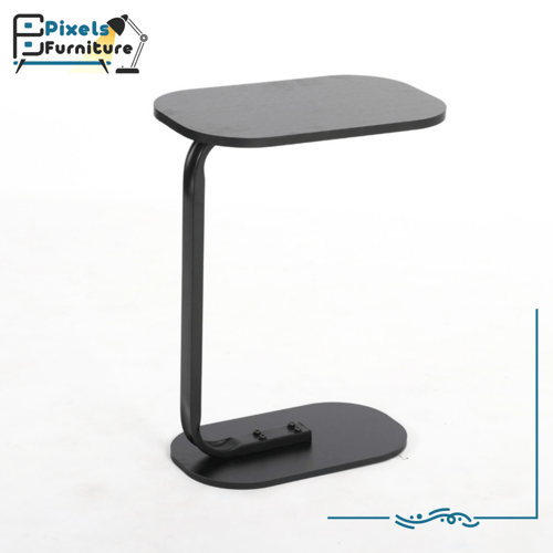 طاولة تقديم كنب بسطح خشب وقواعد معدنية من بكسل الأ...