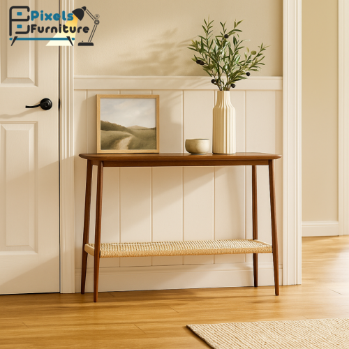 طاولة كونسول رفين من بكسل الأثاث، مدخل بسطح من الخ...