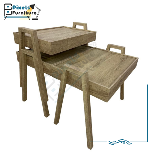 طقم طاولات تركية 3 قطع مقاس واحد من بكسل الأثاث