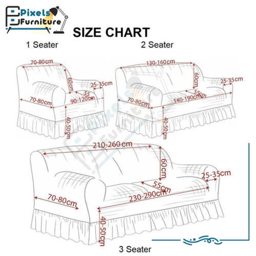 طقم غطاء كنب 4 قطع قابل للتمدد والإزالة من بكسل ال...