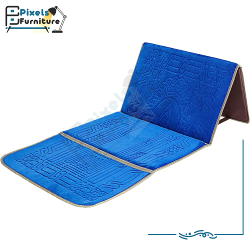 سجادة صلاة قابلة للطي مع مسند ظهر وجيب لحمل الأغرا...