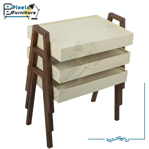 طقم طاولات تركية 3 قطع مقاس واحد من بكسل الأثاث