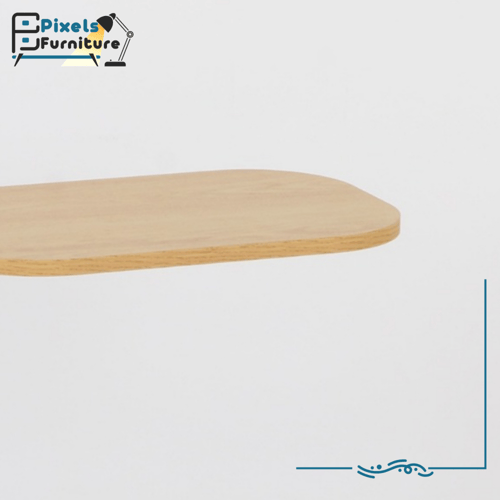 مجموعة طاولات تقديم كنب بسطح خشب وقواعد معدنية من...