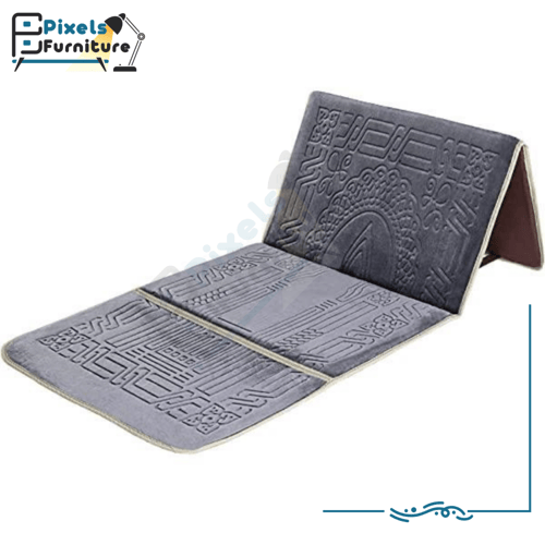 سجادة صلاة قابلة للطي مع مسند ظهر وجيب لحمل الأغرا...