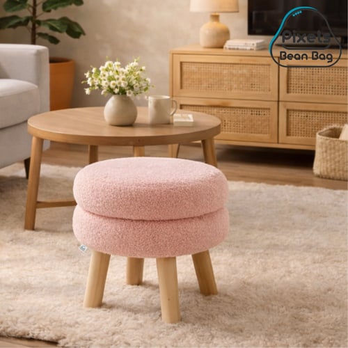 مقعد عثماني دائري قماش بوكليه من بكسل بين باج بقوا...