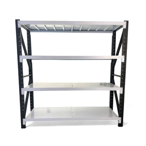 رفوف متوسطة الأحمال أسود وأبيض 300 كجم