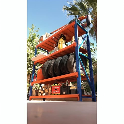 رفوف متوسطة الأحمال برتقالي وأزرق 300 كجم