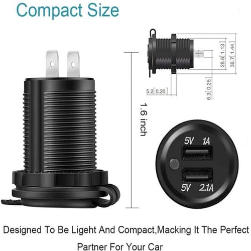 منفذ شاحن يو اس بي مزدوج