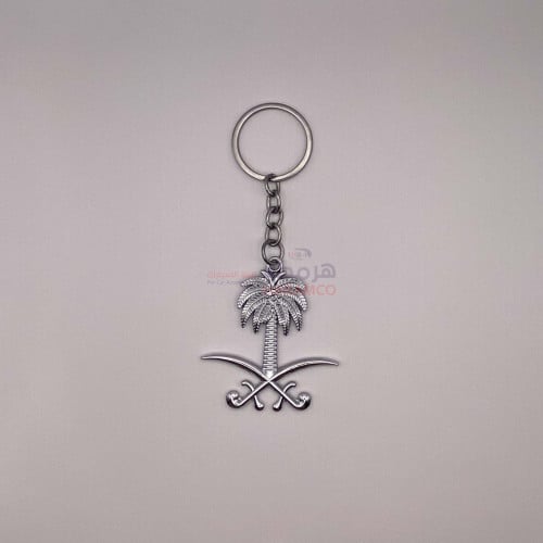 ميدالية شكل سيفين ونخلة فضي