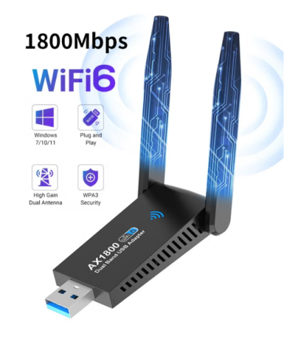 يوك محول USB لاسلكي صغير 3.0 بسرعة 1800 ميجابت في...