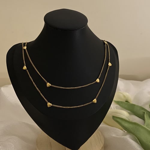 سلسال قلوب ذهبي