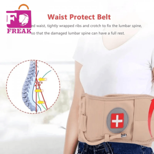 حزام طبي لدعم فقرات أسفل الظهر قطني يعمل بنفخ الهو...