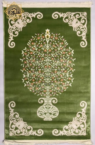 سجادة تركية فاخرة مزهرية (أخضر - كبيرة)