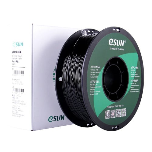 eSUN eTPU-95A (Black) 3D Filament 1.75Ø, 1kg