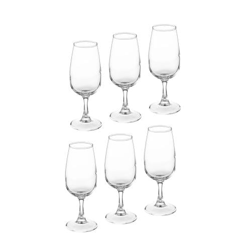 طقم كاسات عصير زجاج شفاف 6 قطعة