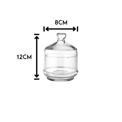 مطبقية تقديم الحلويات زجاج شفاف 6 قطعة