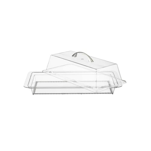 حافظة كيك ومعجنات اكريلك شفاف بغطاء مقاس 40*22 سم