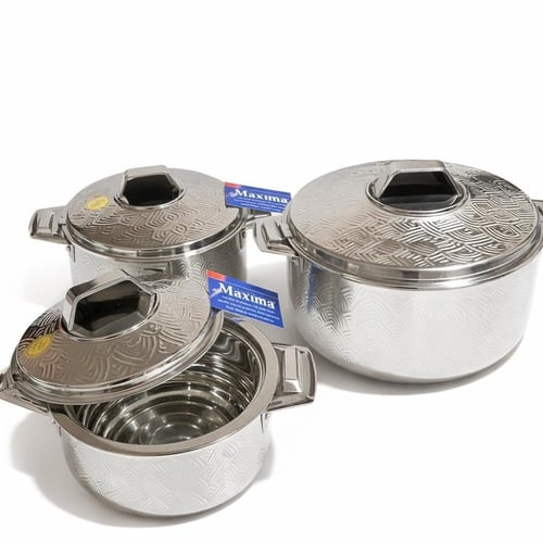 طقم حافظات طعام Maxima هندي ستيل منقوش كامل مقاسات...