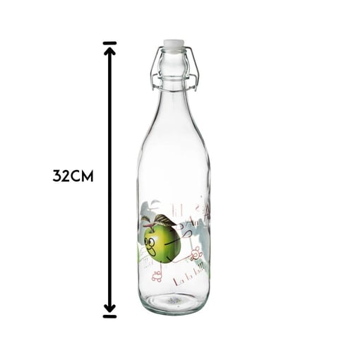 قارورة زجاج بغطاء ضغط ديزاين تفاحة