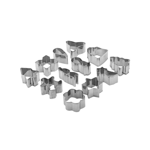 قوالب معدن للبسكوت 12 حبة اشكال مختلفة