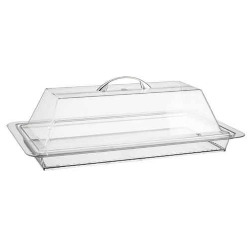 حافظة كيك ومعجنات اكريلك شفاف بغطاء مقاس 50*28 سم