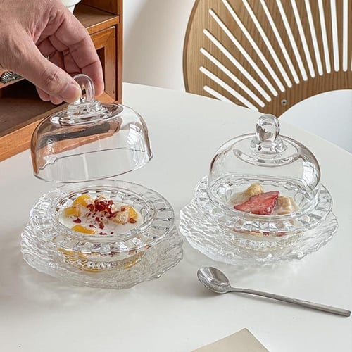 مطبقيات حلا ومكسرات زجاج شفاف سعة 90 مل 12 قطعة