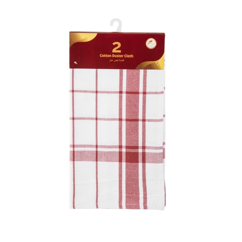 طقم مناشف تنظيف قطني كاروهات 2 قطعة 74*50 سم الوان...