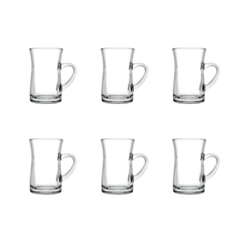 فناجين شاي زجاج سادة ميلا 6 قطعة 150 مل