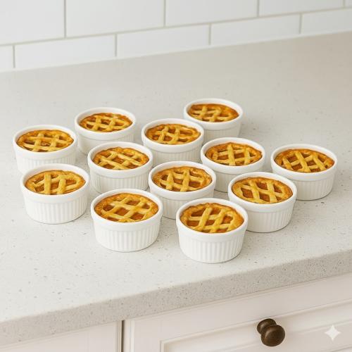 زبادي حلا بورسلان ابيض 12 قطعة