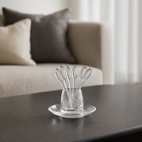 حامل مع شوك تمر اكريلك شفاف