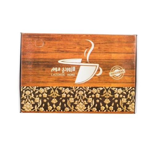 طقم صواني خشب 2 قطعة ارضية مزخرفة مع طبقة عازلة اك...